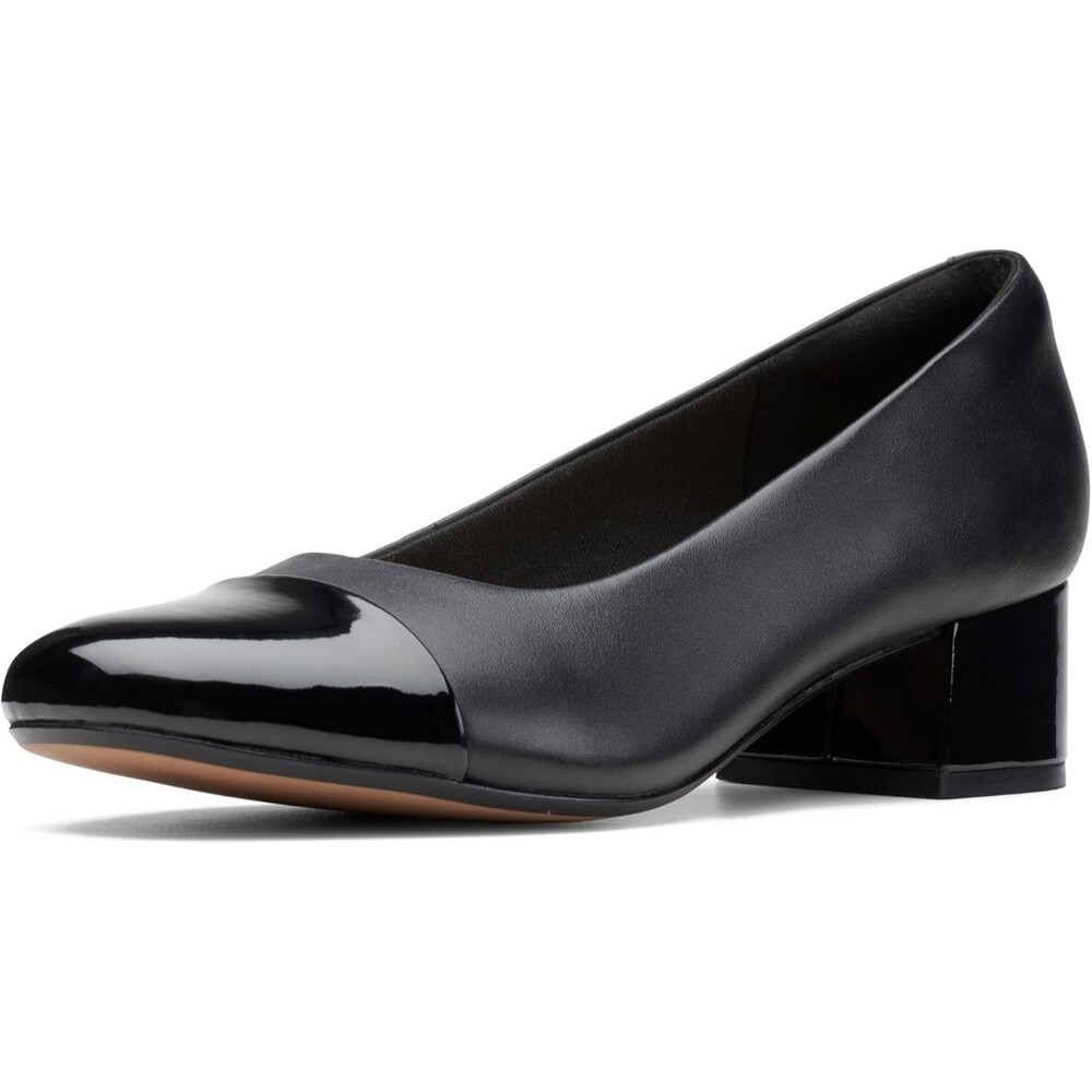Clarks Women's Marilyn Sara Pump Black Leather Size 9